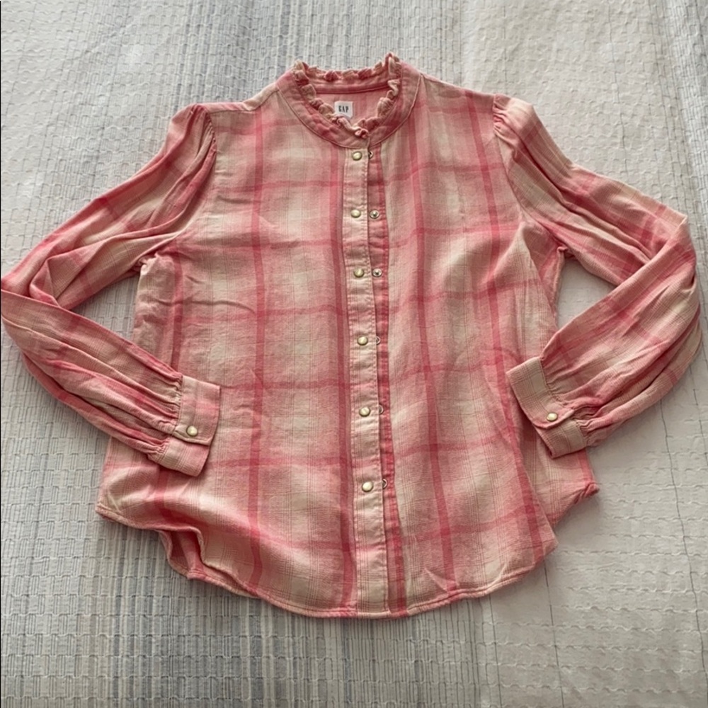 Pink Pearl Snap Flannel